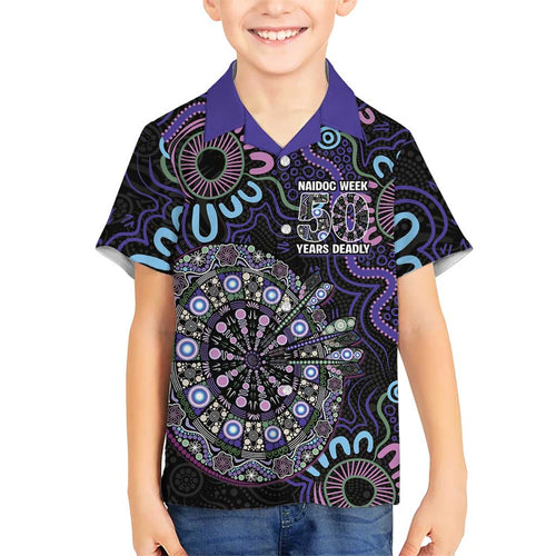 First Nations Darts NAIDOC 2026 Family Matching Puletasi and Hawaiian Shirt Aboriginal Dot Art