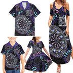 First Nations Darts NAIDOC 2026 Family Matching Summer Maxi Dress and Hawaiian Shirt Aboriginal Dot Art