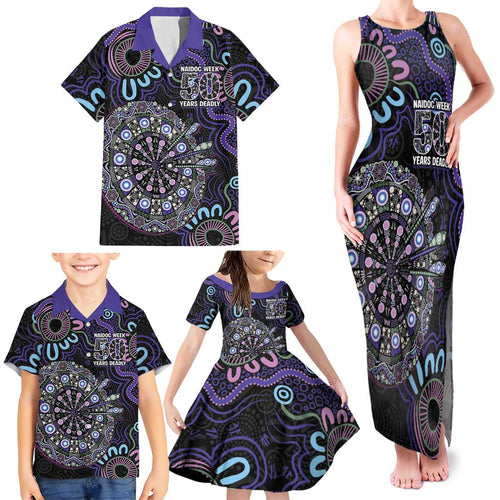 First Nations Darts NAIDOC 2026 Family Matching Tank Maxi Dress and Hawaiian Shirt Aboriginal Dot Art