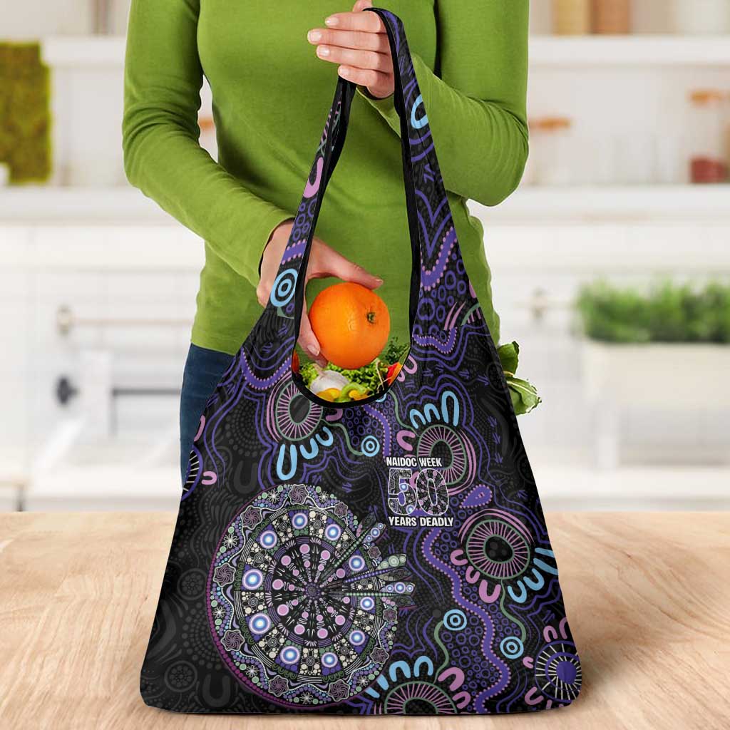 First Nations Darts NAIDOC 2026 Grocery Bag Aboriginal Dot Art
