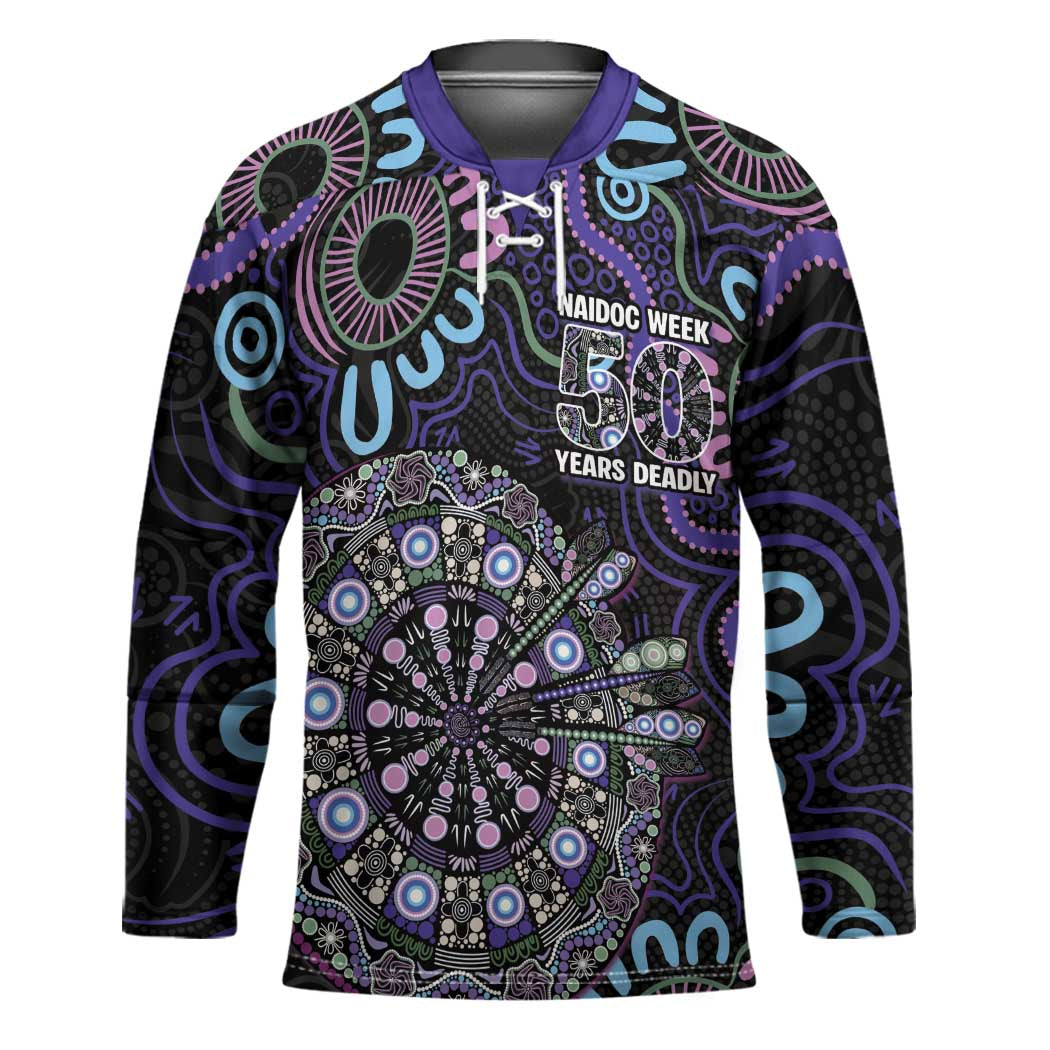 First Nations Darts NAIDOC 2026 Hockey Jersey Aboriginal Dot Art
