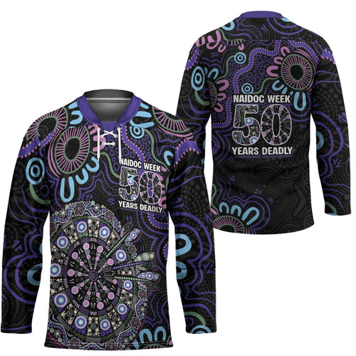 First Nations Darts NAIDOC 2026 Hockey Jersey Aboriginal Dot Art