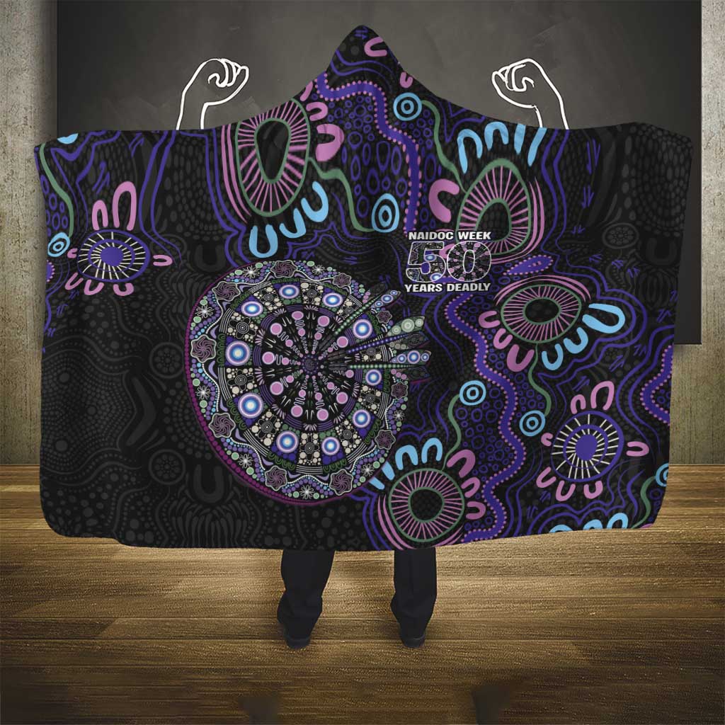 First Nations Darts NAIDOC 2026 Hooded Blanket Aboriginal Dot Art