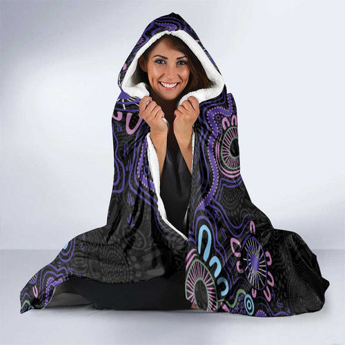 First Nations Darts NAIDOC 2026 Hooded Blanket Aboriginal Dot Art