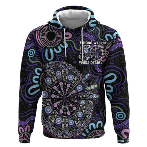 First Nations Darts NAIDOC 2026 Hoodie Aboriginal Dot Art