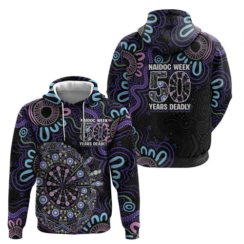 First Nations Darts NAIDOC 2026 Hoodie Aboriginal Dot Art
