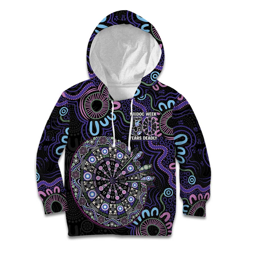 First Nations Darts NAIDOC 2026 Kid Hoodie Aboriginal Dot Art