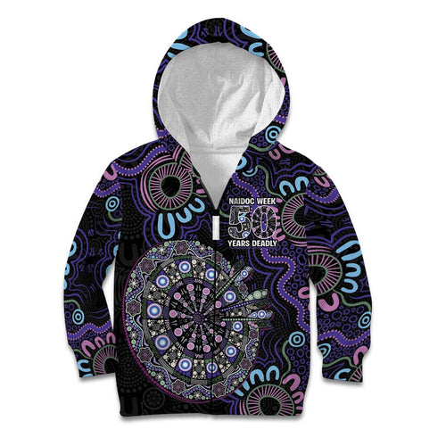 First Nations Darts NAIDOC 2026 Kid Hoodie Aboriginal Dot Art