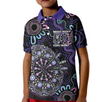 First Nations Darts NAIDOC 2026 Kid Polo Shirt Aboriginal Dot Art