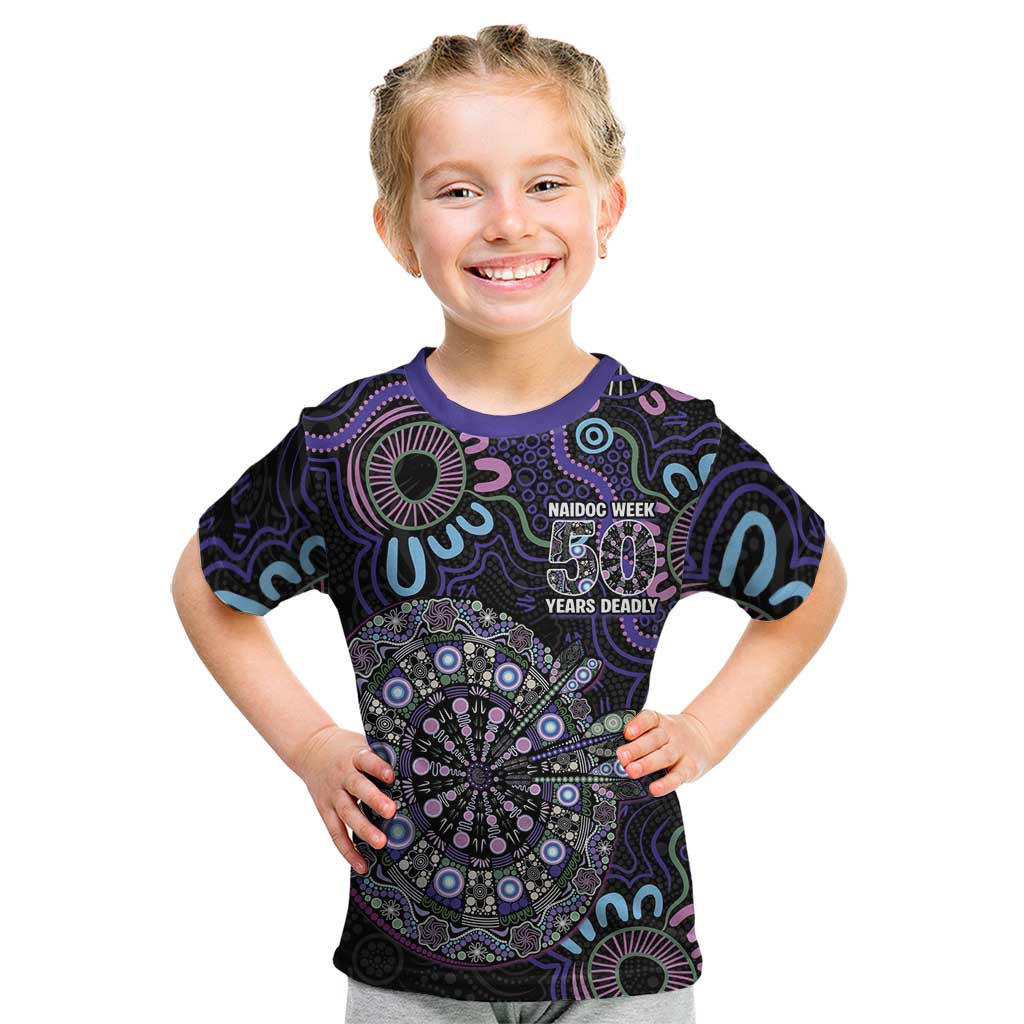First Nations Darts NAIDOC 2026 Kid T Shirt Aboriginal Dot Art