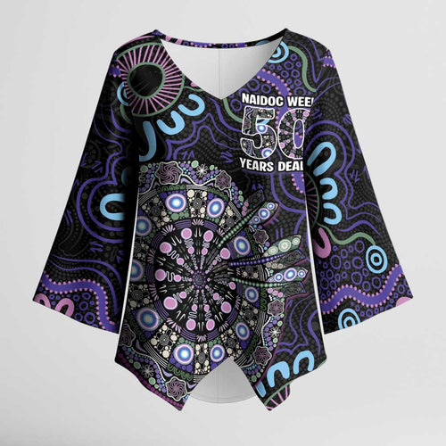 First Nations Darts NAIDOC 2026 Kimono Sleeve Blouse Aboriginal Dot Art