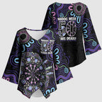 First Nations Darts NAIDOC 2026 Kimono Sleeve Blouse Aboriginal Dot Art