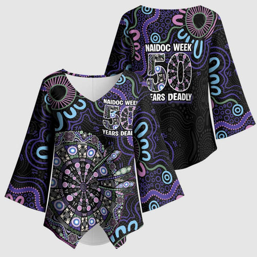 First Nations Darts NAIDOC 2026 Kimono Sleeve Blouse Aboriginal Dot Art