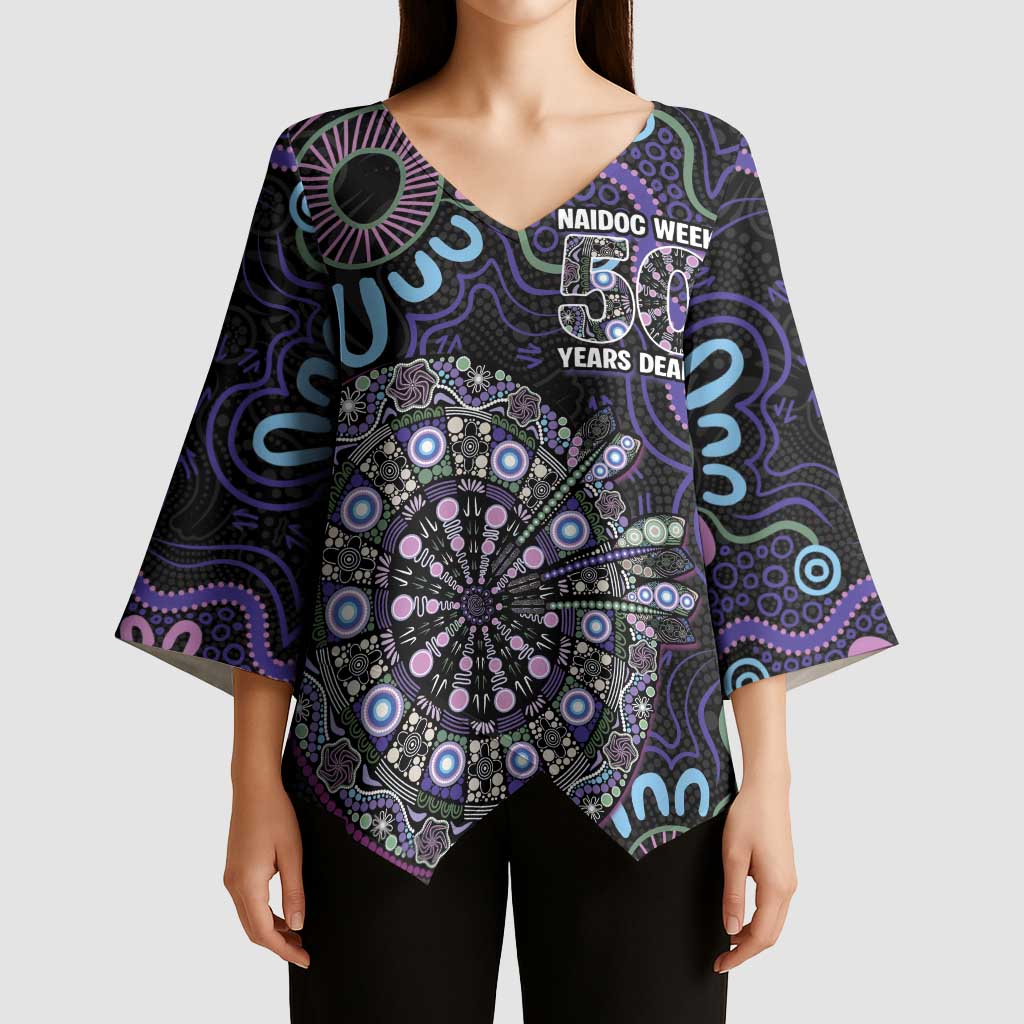 First Nations Darts NAIDOC 2026 Kimono Sleeve Blouse Aboriginal Dot Art