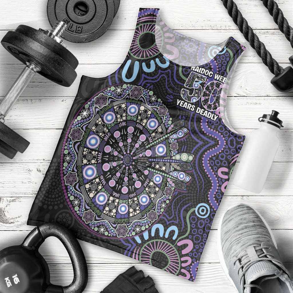First Nations Darts NAIDOC 2026 Men Tank Top Aboriginal Dot Art