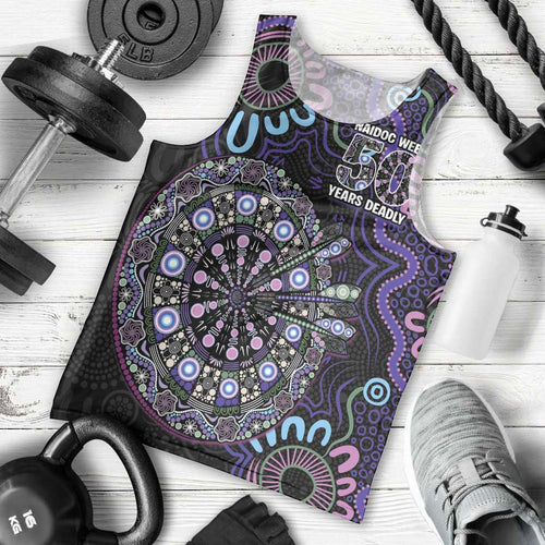 First Nations Darts NAIDOC 2026 Men Tank Top Aboriginal Dot Art