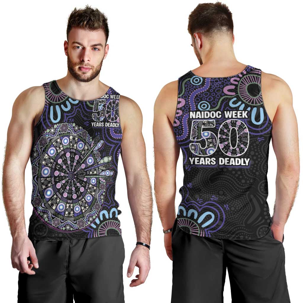 First Nations Darts NAIDOC 2026 Men Tank Top Aboriginal Dot Art