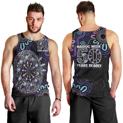 First Nations Darts NAIDOC 2026 Men Tank Top Aboriginal Dot Art