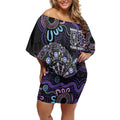 First Nations Darts NAIDOC 2026 Off Shoulder Short Dress Aboriginal Dot Art