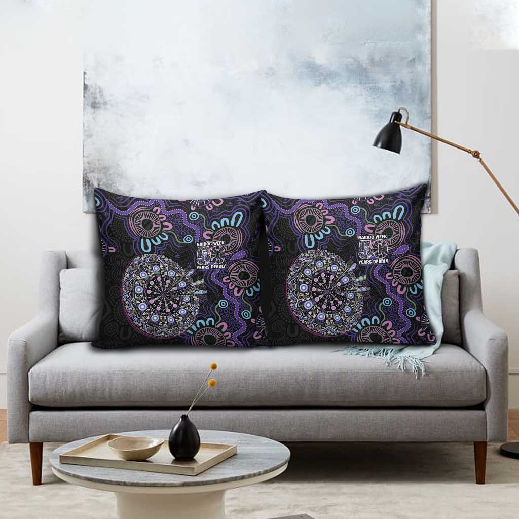 First Nations Darts NAIDOC 2026 Pillow Cover Aboriginal Dot Art