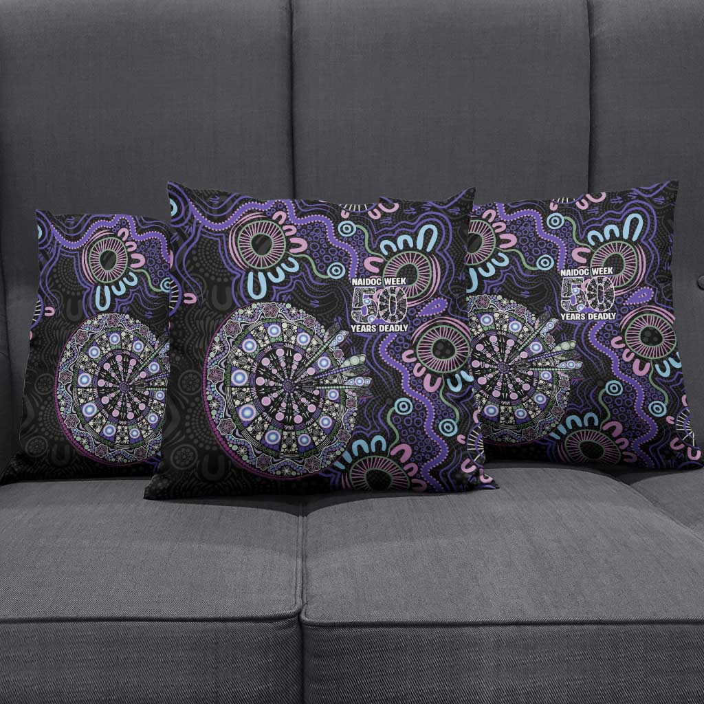 First Nations Darts NAIDOC 2026 Pillow Cover Aboriginal Dot Art