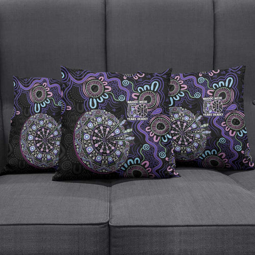 First Nations Darts NAIDOC 2026 Pillow Cover Aboriginal Dot Art