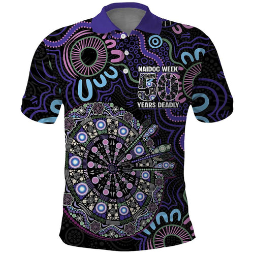 First Nations Darts NAIDOC 2026 Polo Shirt Aboriginal Dot Art