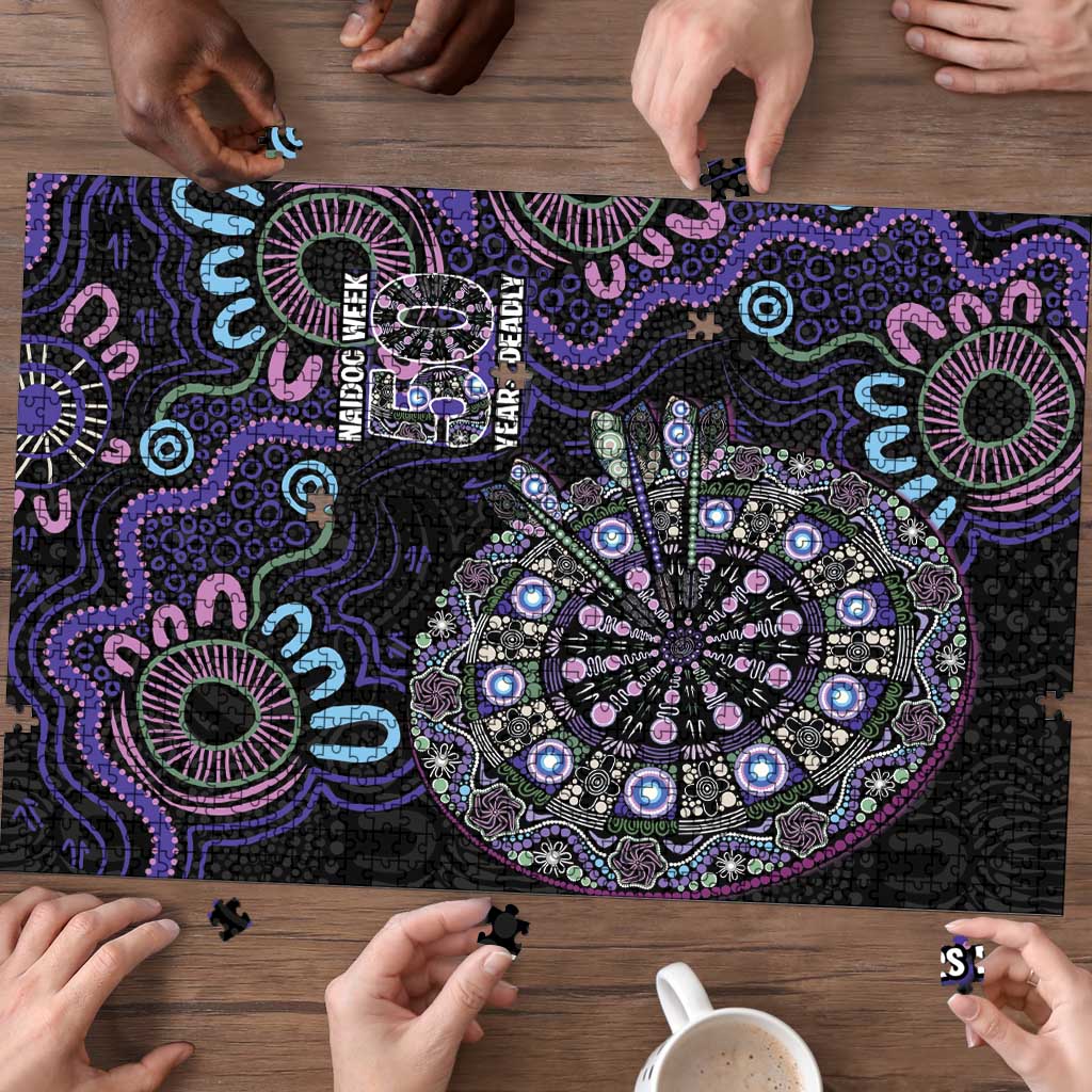 First Nations Darts NAIDOC 2026 Puzzle Aboriginal Dot Art