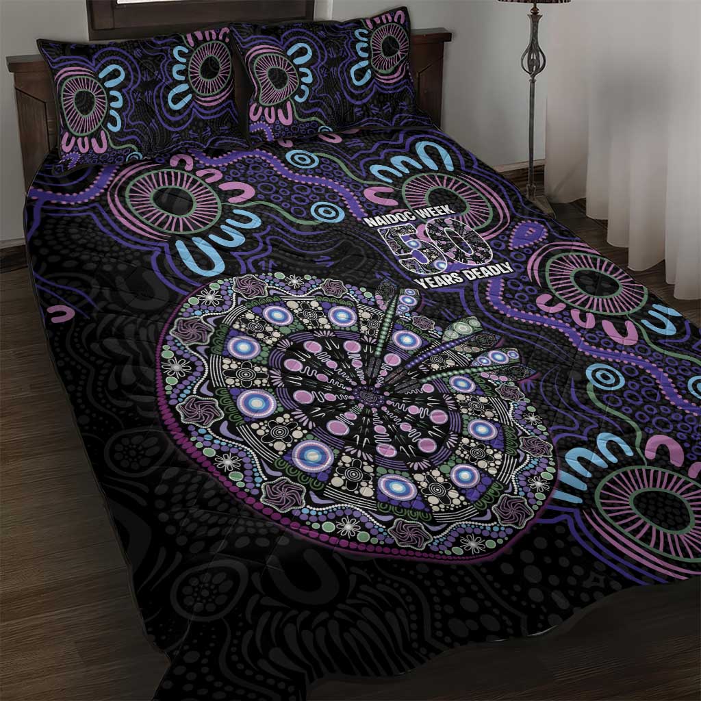 First Nations Darts NAIDOC 2026 Quilt Bed Set Aboriginal Dot Art