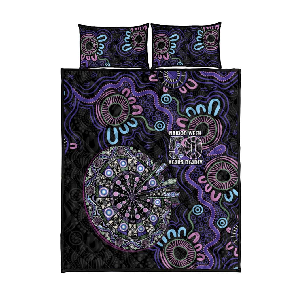 First Nations Darts NAIDOC 2026 Quilt Bed Set Aboriginal Dot Art