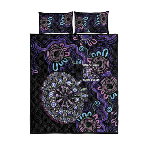 First Nations Darts NAIDOC 2026 Quilt Bed Set Aboriginal Dot Art