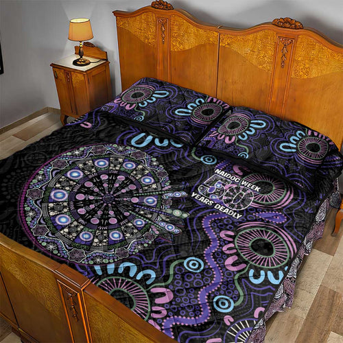 First Nations Darts NAIDOC 2026 Quilt Bed Set Aboriginal Dot Art