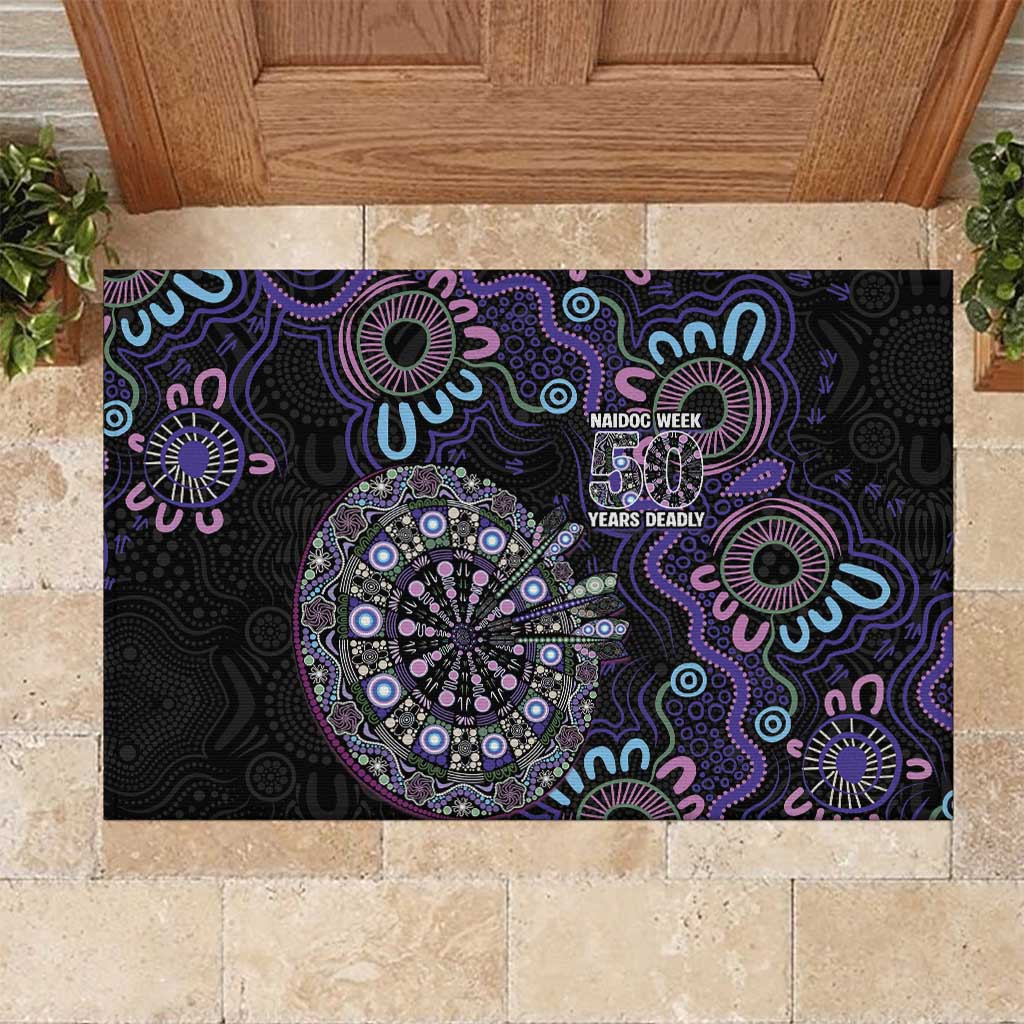 First Nations Darts NAIDOC 2026 Rubber Doormat Aboriginal Dot Art