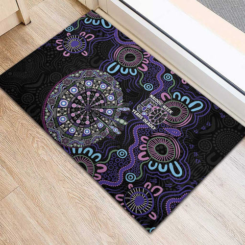 First Nations Darts NAIDOC 2026 Rubber Doormat Aboriginal Dot Art