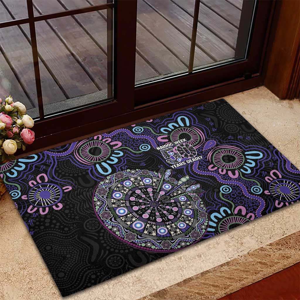 First Nations Darts NAIDOC 2026 Rubber Doormat Aboriginal Dot Art