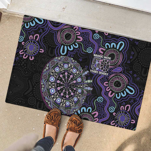 First Nations Darts NAIDOC 2026 Rubber Doormat Aboriginal Dot Art