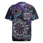First Nations Darts NAIDOC 2026 Rugby Jersey Aboriginal Dot Art
