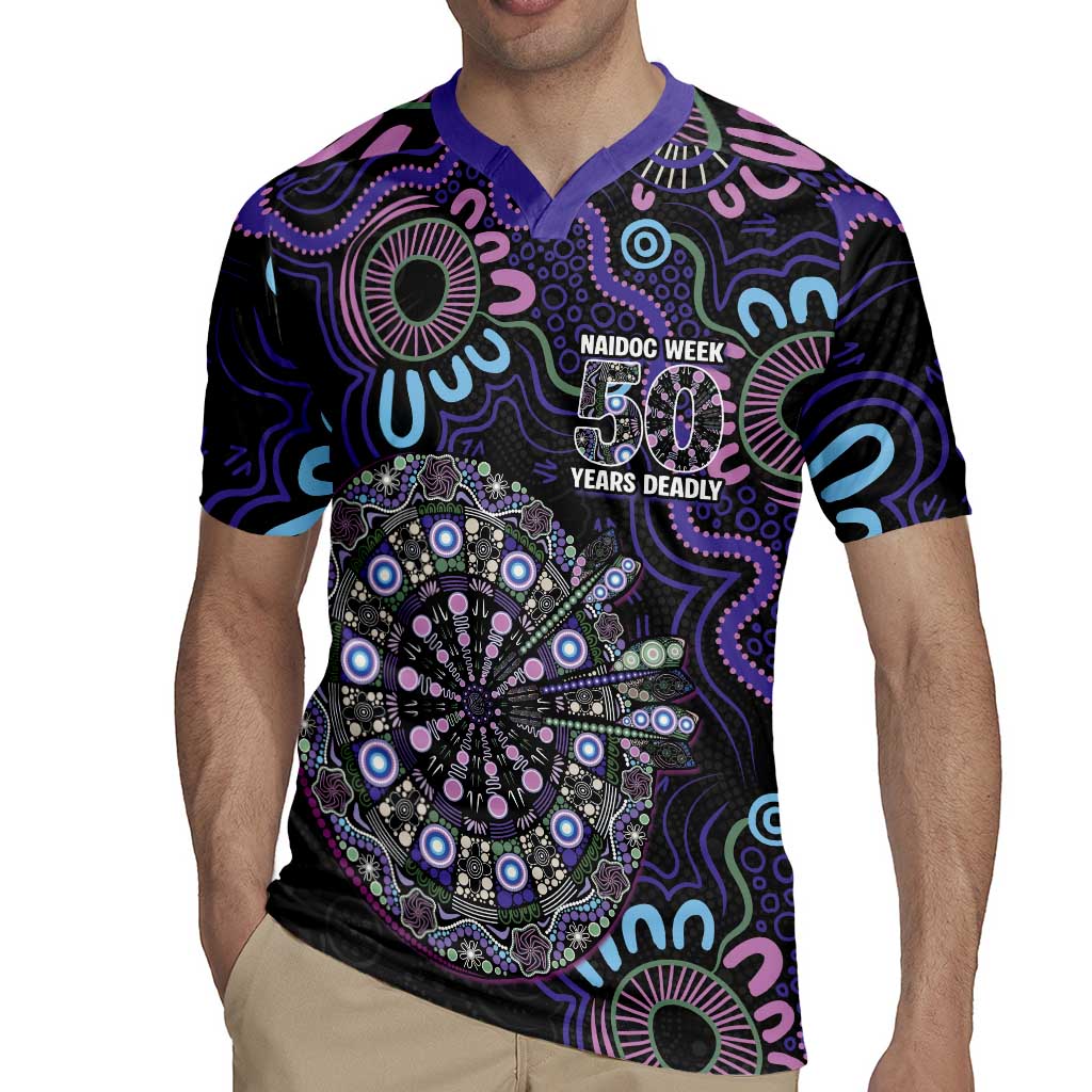 First Nations Darts NAIDOC 2026 Rugby Jersey Aboriginal Dot Art