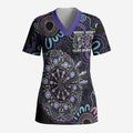 First Nations Darts NAIDOC 2026 Scrub Top Aboriginal Dot Art