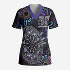 First Nations Darts NAIDOC 2026 Scrub Top Aboriginal Dot Art