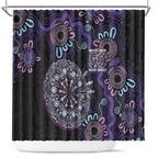 First Nations Darts NAIDOC 2026 Shower Curtain Aboriginal Dot Art
