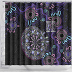 First Nations Darts NAIDOC 2026 Shower Curtain Aboriginal Dot Art