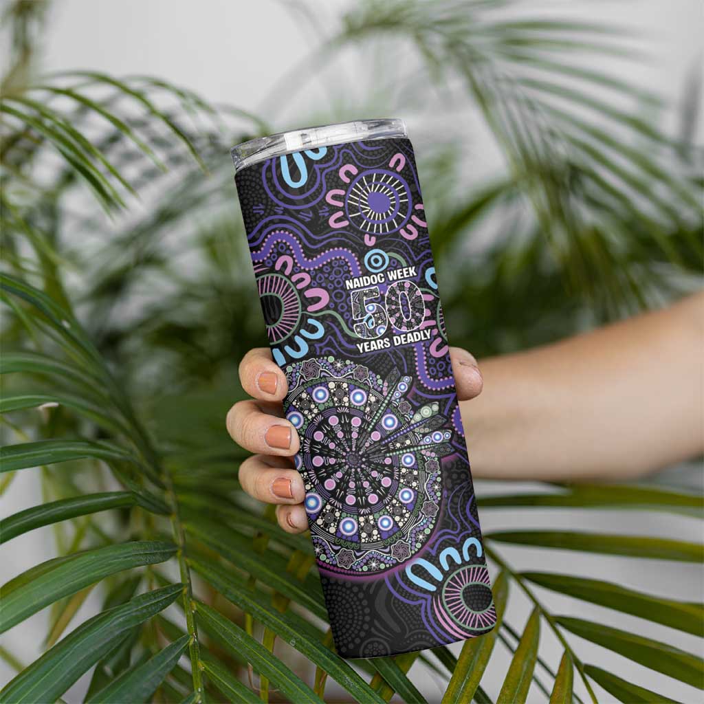 First Nations Darts NAIDOC 2026 Skinny Tumbler Aboriginal Dot Art