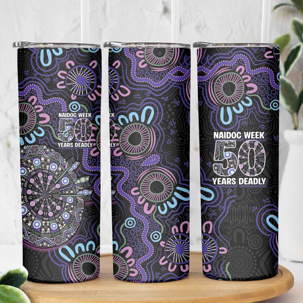 First Nations Darts NAIDOC 2026 Skinny Tumbler Aboriginal Dot Art