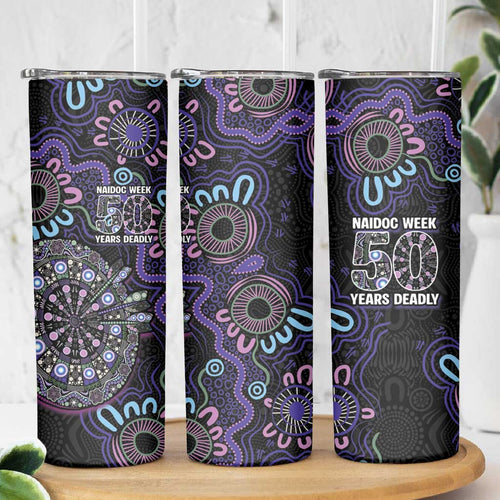 First Nations Darts NAIDOC 2026 Skinny Tumbler Aboriginal Dot Art