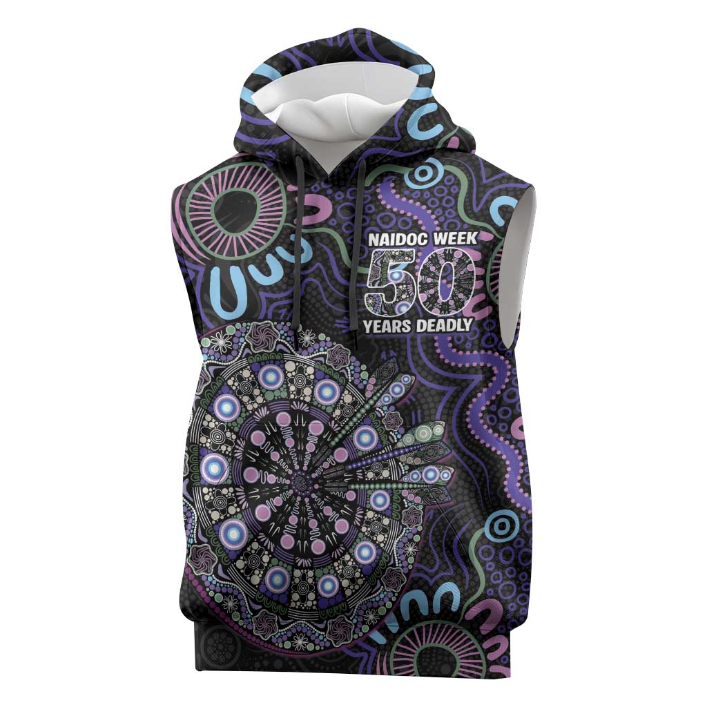 First Nations Darts NAIDOC 2026 Sleeveless Hoodie Aboriginal Dot Art