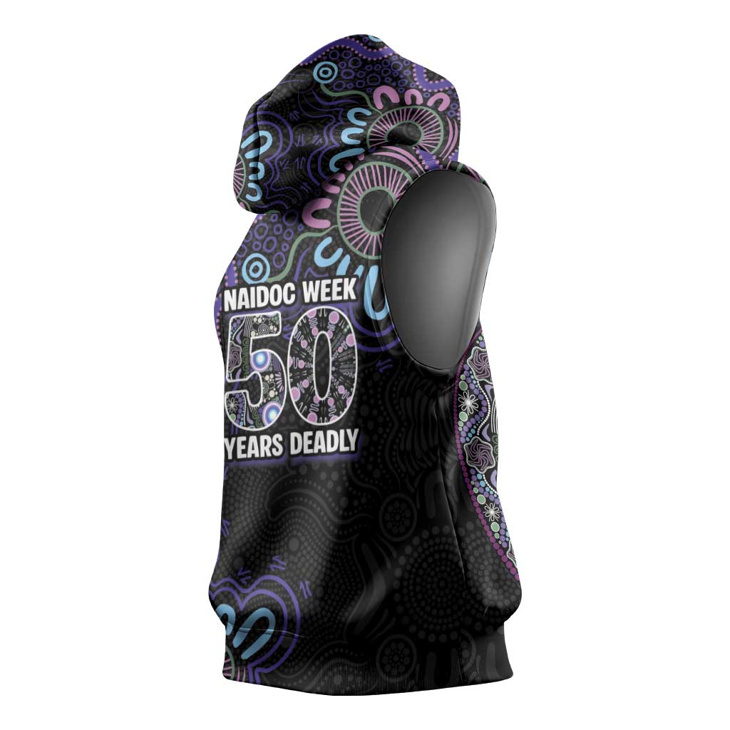 First Nations Darts NAIDOC 2026 Sleeveless Hoodie Aboriginal Dot Art