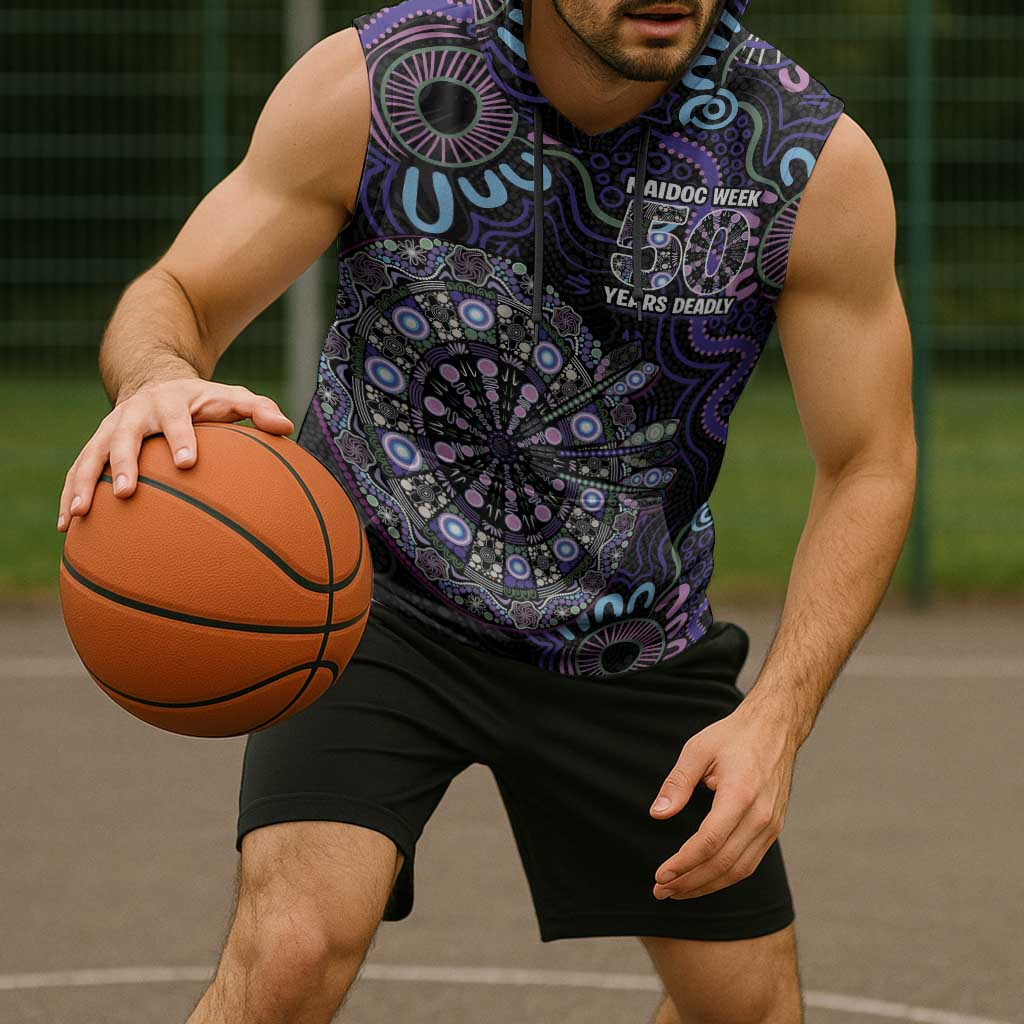 First Nations Darts NAIDOC 2026 Sleeveless Hoodie Aboriginal Dot Art