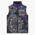 First Nations Darts NAIDOC 2026 Sleeveless Puffer Jacket Aboriginal Dot Art
