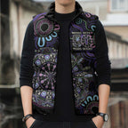 First Nations Darts NAIDOC 2026 Sleeveless Puffer Jacket Aboriginal Dot Art